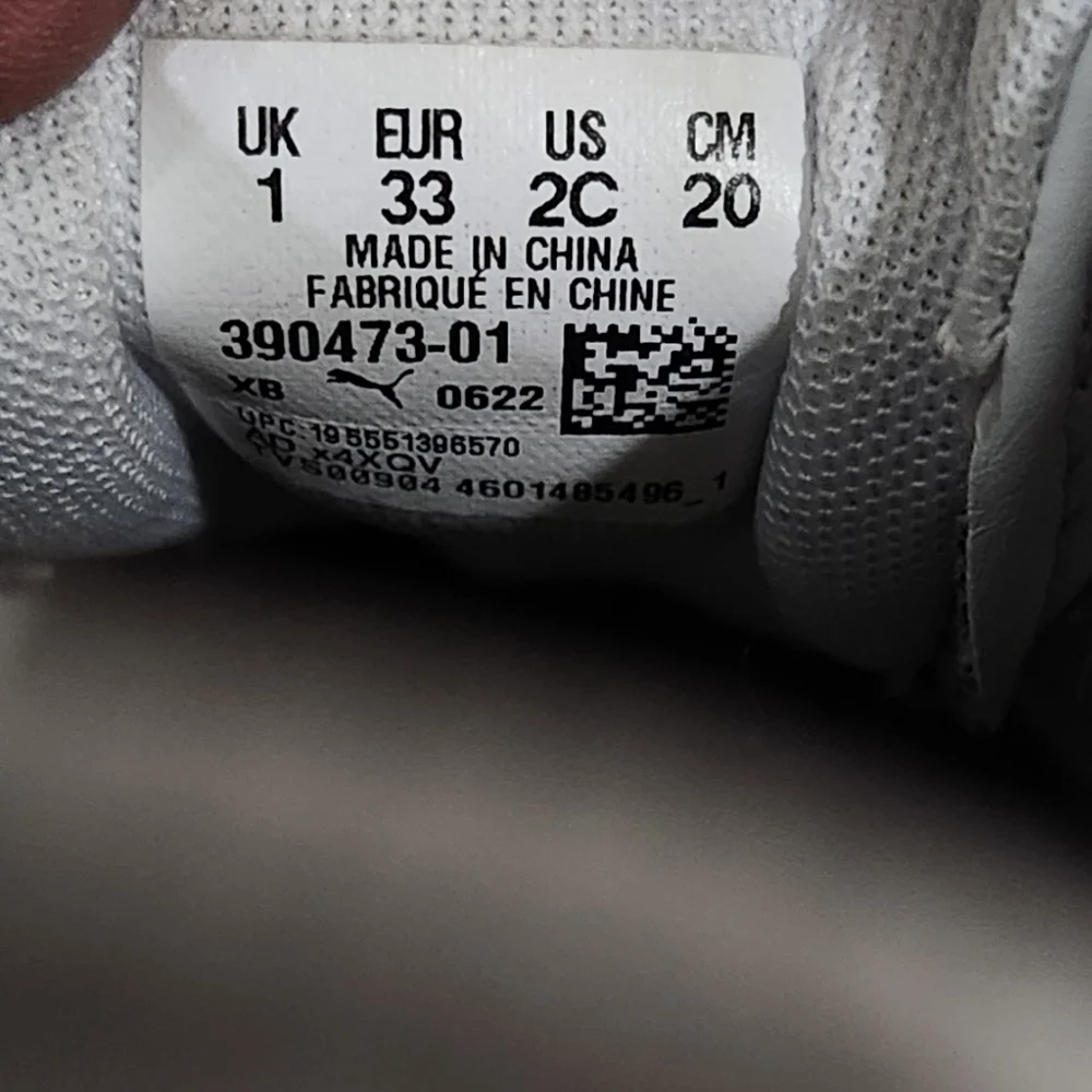 Puma Kid's Carina 2.0 Fade Shoes Sneakers Size 2c White Blue Pink
